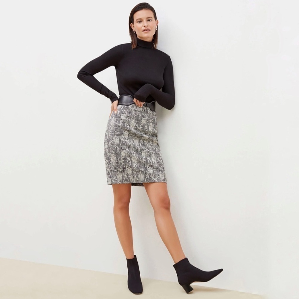 MM Lafleur The Noho Skirt Crackle Black Ivory Women’s 8/10